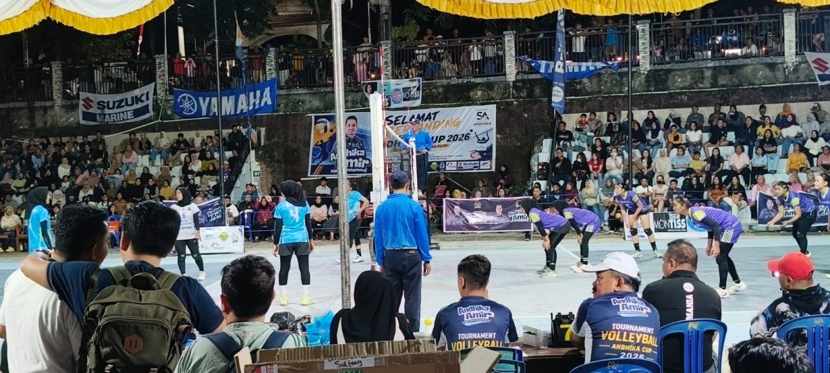 Final Turnamen Volly Ball Andhika Amir 2026 Berlangsung Meriah, Ribuan Warga Padati Arena Pertandingan