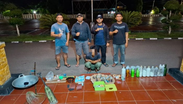 Tindak Tegas Illegal Fishing, Satpolairud Polres Bangkep Amankan Pembuat Bom Ikan Rakitan