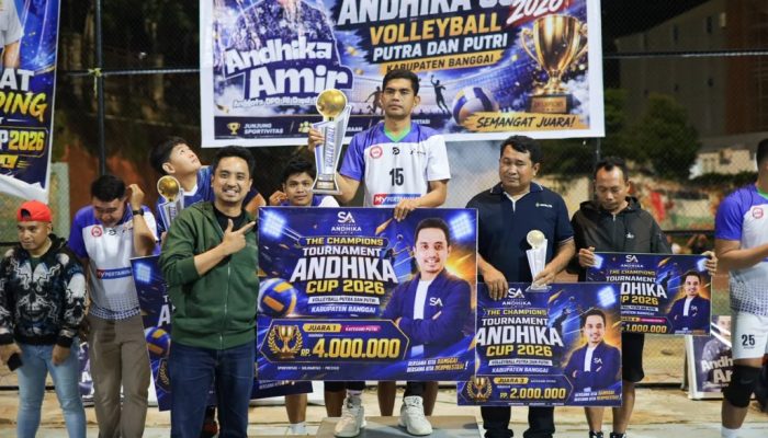 Final Turnamen Volly Ball Andhika Amir 2026 Berlangsung Meriah, Ribuan Warga Padati Arena Pertandingan