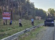 Cegah Karhutla, Polresta Banggai Pasang Spanduk Larangan Buang Puntung Rokok di Hutan