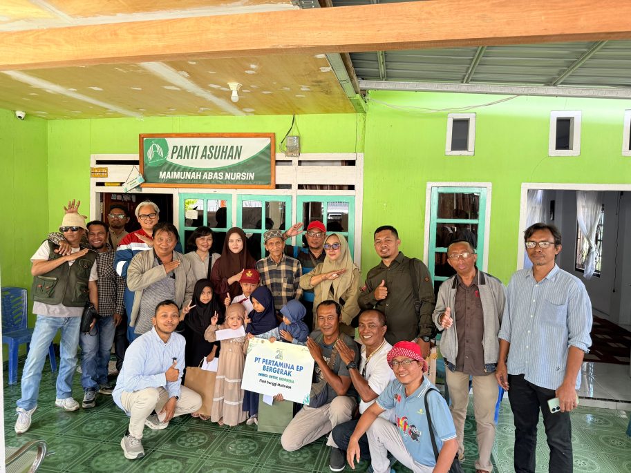 HUT ke-21, Pertamina EP Donggi Matindok Field dan PWI Banggai Berbagi ke Panti Asuhan