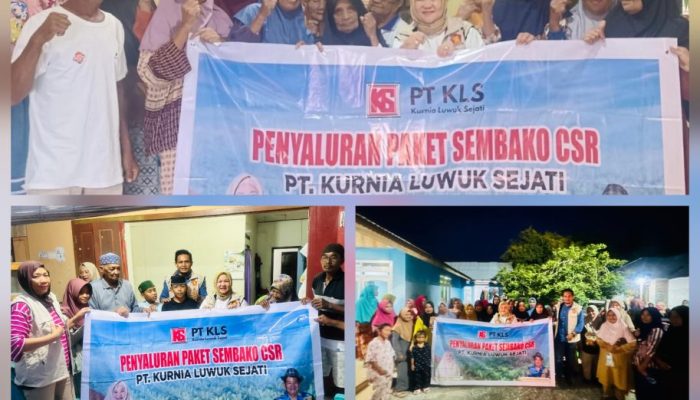 PT KLS Kembali Salurkan Bantuan Sembako di Nuhon