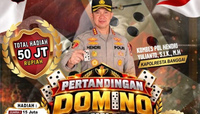 Semarak Sumpah Pemuda, Lomba Domino Kapolresta Banggai Cup Total Hadiah Rp50 Juta