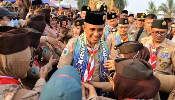 Ribuan Peserta Ikuti Kemah Prestasi Pramuka, Gubernur Anwar Hafid: Pramuka Harus Berani dan Berkarakter