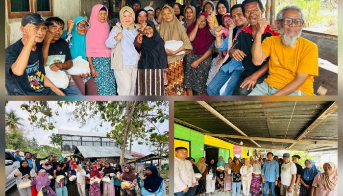CEO PT KLS Kembali Salurkan Bantuan Sembako di Maahas, Bukit Mambual dan Hanga-Hanga Permai