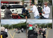 DPC Gerindra Banggai Bagi-bagi Masker Cegah Gangguan Kesehatan Akibat Kalhutla