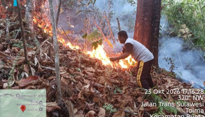 Lahan 1 Hektare Terbakar di Toima, Polisi Imbau Warga Waspada